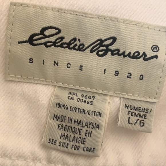 Vintage 90’s Eddie Bauer White Denim Jean Jacket - Picture 9 of 9